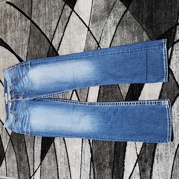 VINTAGE BKE DREW EMBROIDERED BOOT-LEG DENIM JEAN PRICE FIRM - Picture 3 of 13